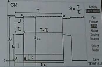 Формула для определения средней мощности импульса при периодической подаче тока и напряжения